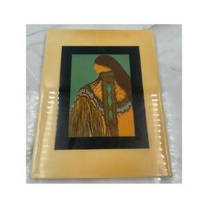 Designs of the Southwest Crystal Tile Native American Woman Wall Art Trivet 12x9